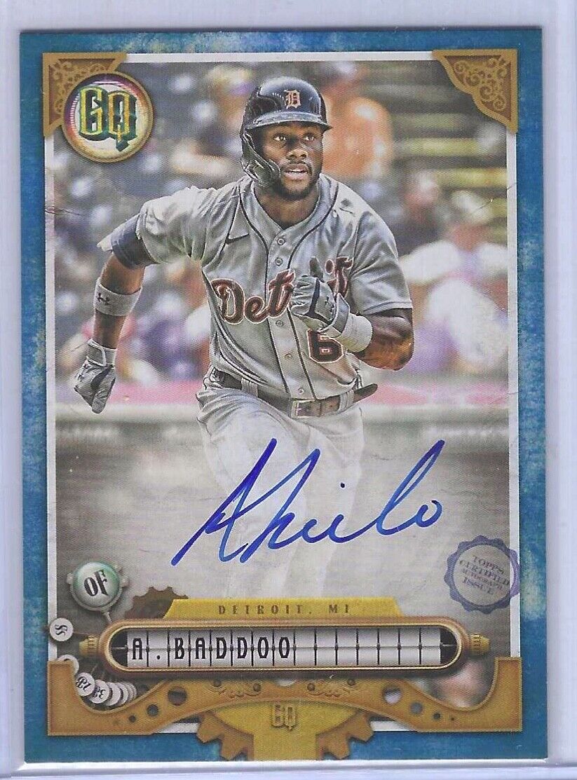 AKIL BADDOO 2022 TOPPS GYPSY QUEEN BLUE ON CARD AUTO #D 123/150