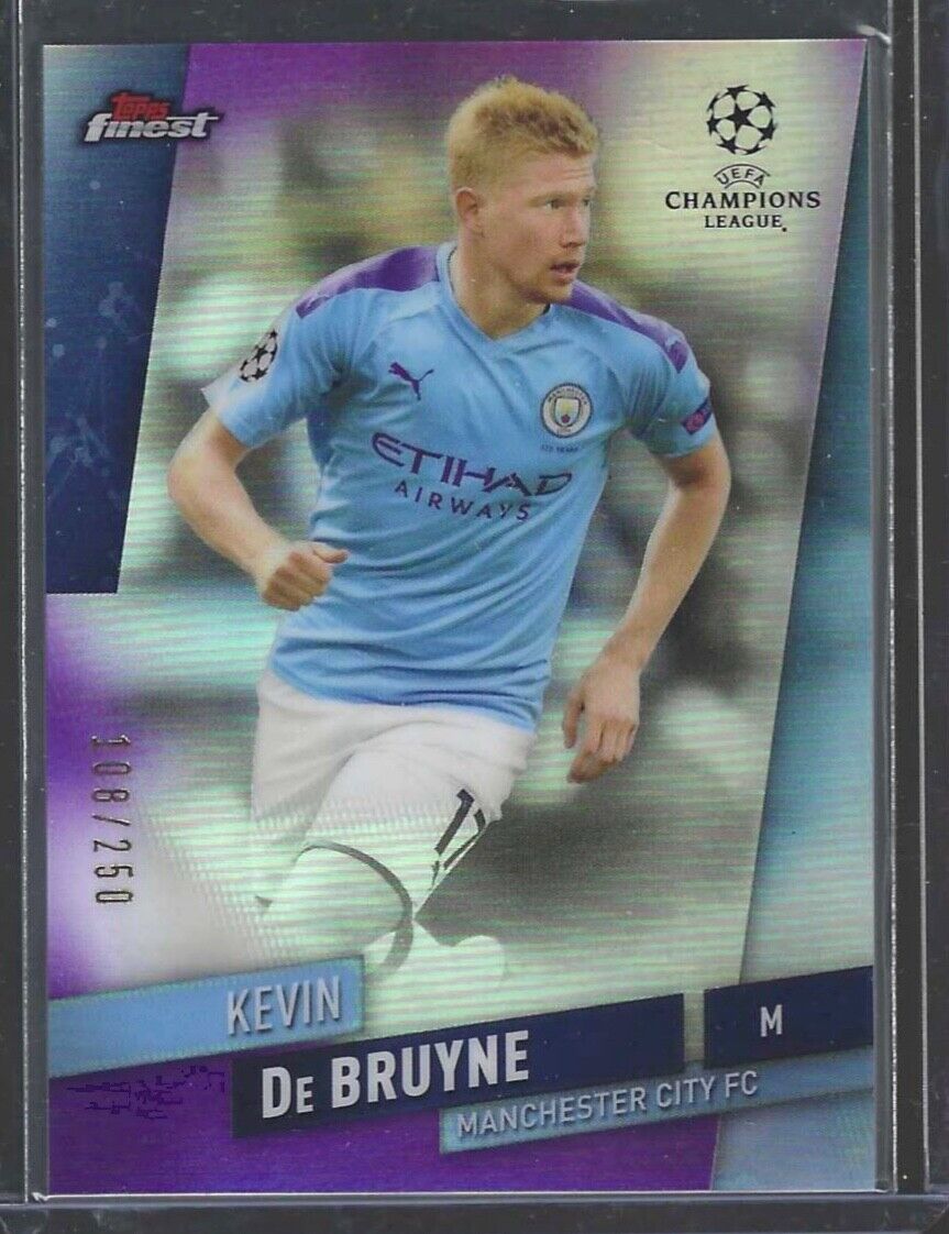 KEVIN DE BRUYNE 2019-20 TOPPS FINEST PURPLE REFRACTOR #D 108/250