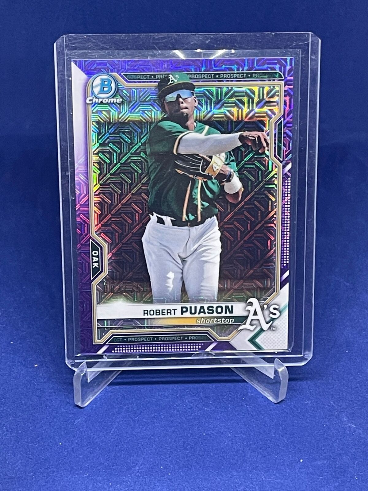 ROBERT PAUSON 2021 BOWMAN CHROME PURPLE MEGA MOJO REFRACTOR PROSPECT #D 83/250