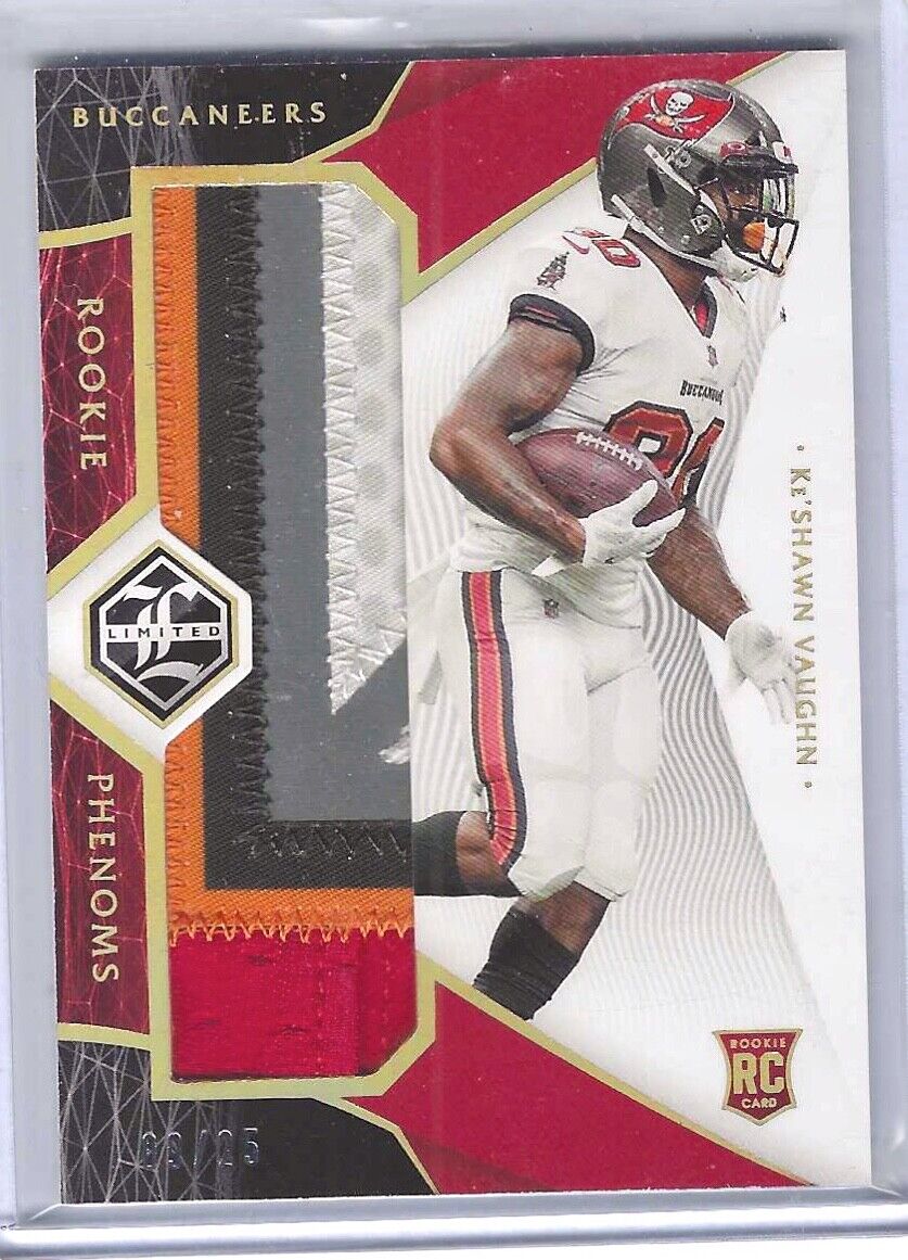 KE'SHAWN VAUGHN 2020 PANINI LIMITED PHENOMS ROOKIE JUMBO PATCH RC #D 09/25
