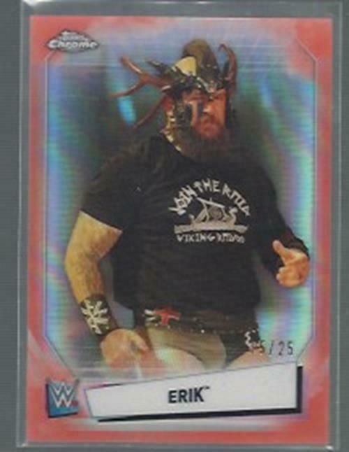 ERIK 2021 TOPPS CHROME WWE ORANGE REFRACTOR #D 15/25