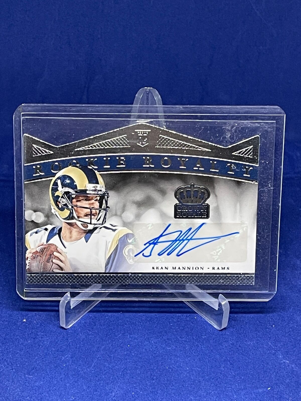 SEAN MANNION 2015 PANINI CROWN ROYALE ROOKIE ROYALTY DIE CUT AUTO RC #D 58/199