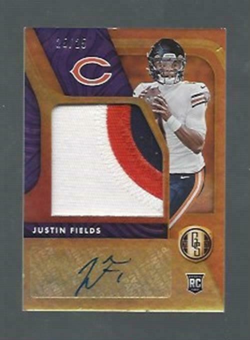 JUSTIN FIELDS 2021 PANINI GOLD STANDARD RPA JUMBO PATCH AUTO RC #D 25/25