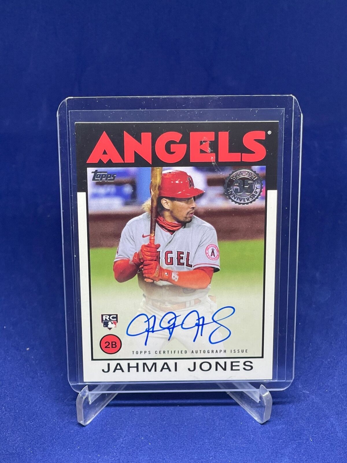 JAHMAI JONES 2021 TOPPS 1986 ON CARD AUTO ROOKIE RC
