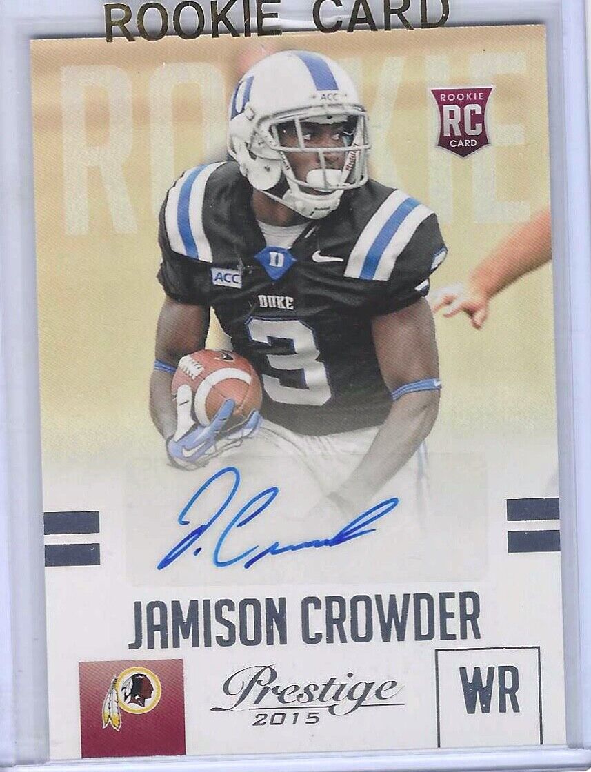 JAMISON CROWDER 2015 PANINI PRESTIGE ROOKIE AUTO RC #245