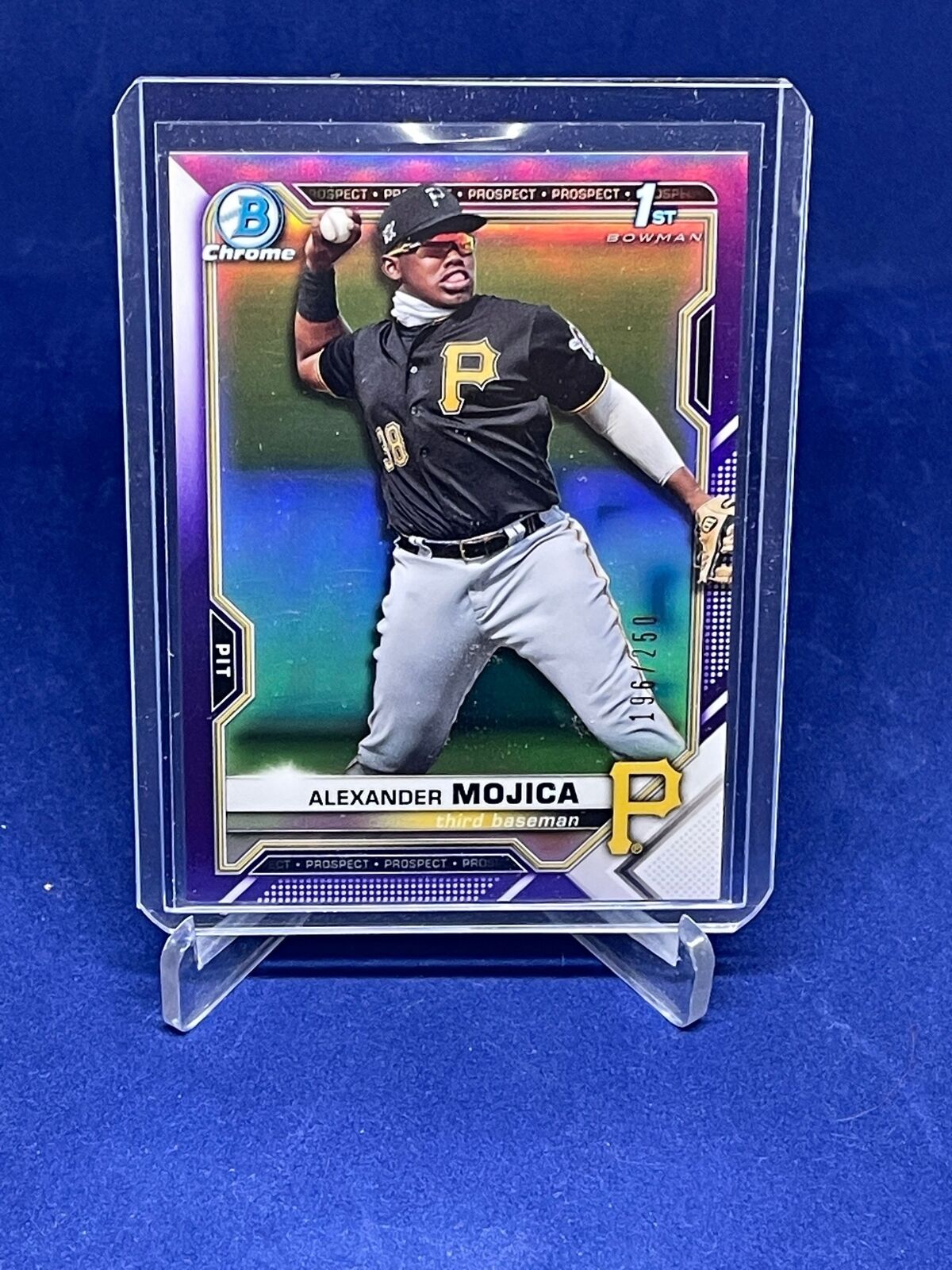 ALEXANDER MOJICA 2021 BOWMAN CHROME 1ST PURPLE REFRACTOR PROSPECT #D 196/250