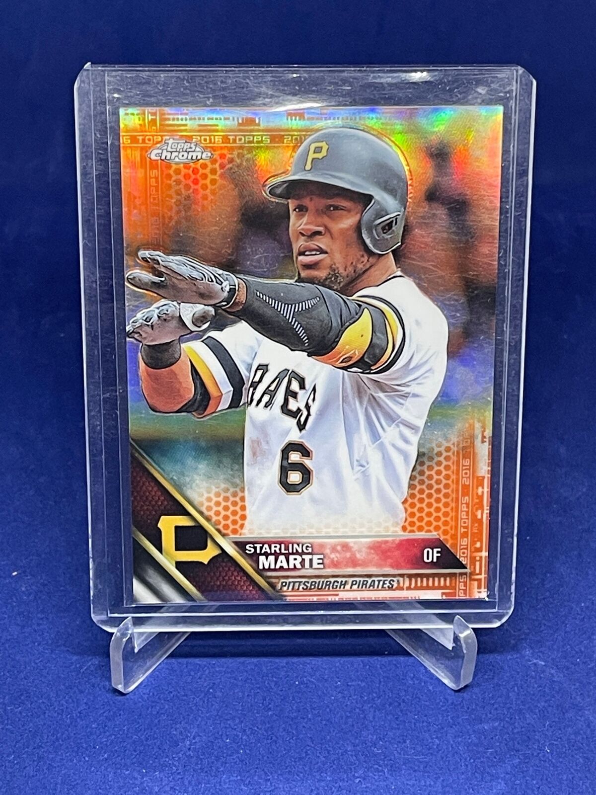 STARLING MARTE 2016 TOPPS CHROME ORANGE REFRACTOR #D 12/25