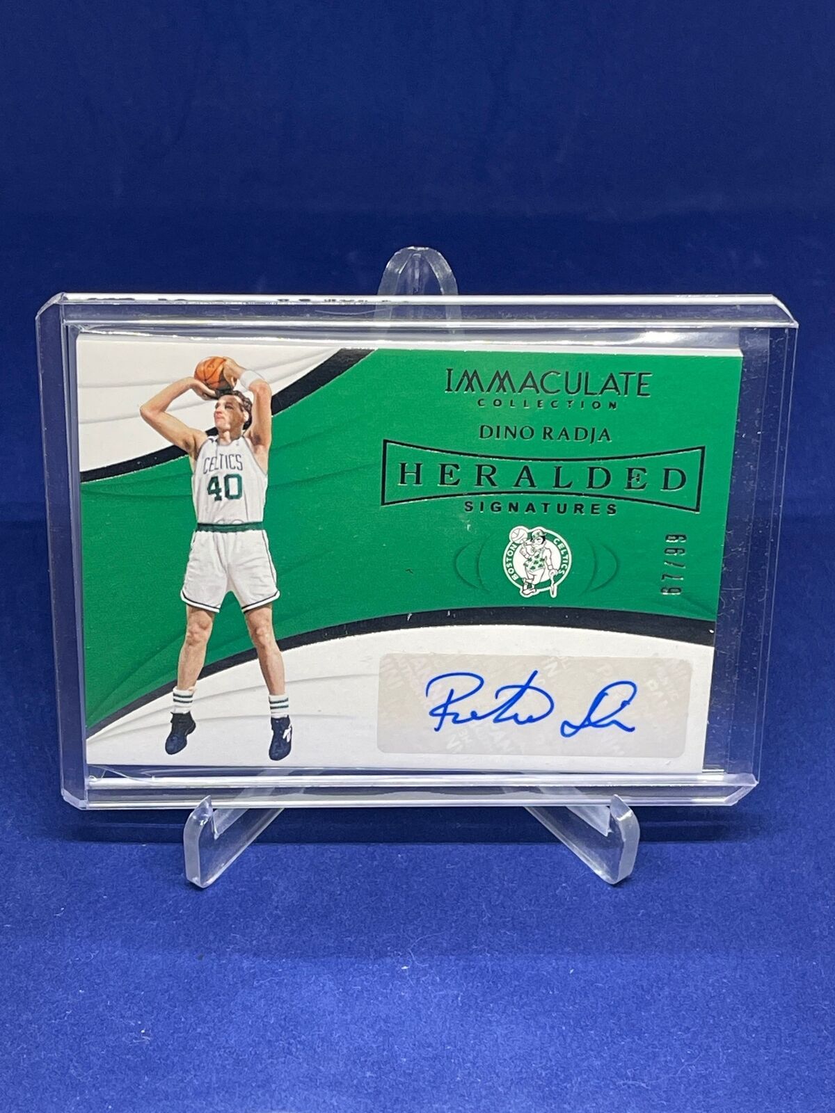 DINO RADJA 2018-19 PANINI IMMACULATE HERALDED SIGNATURES AUTO #D 67/99