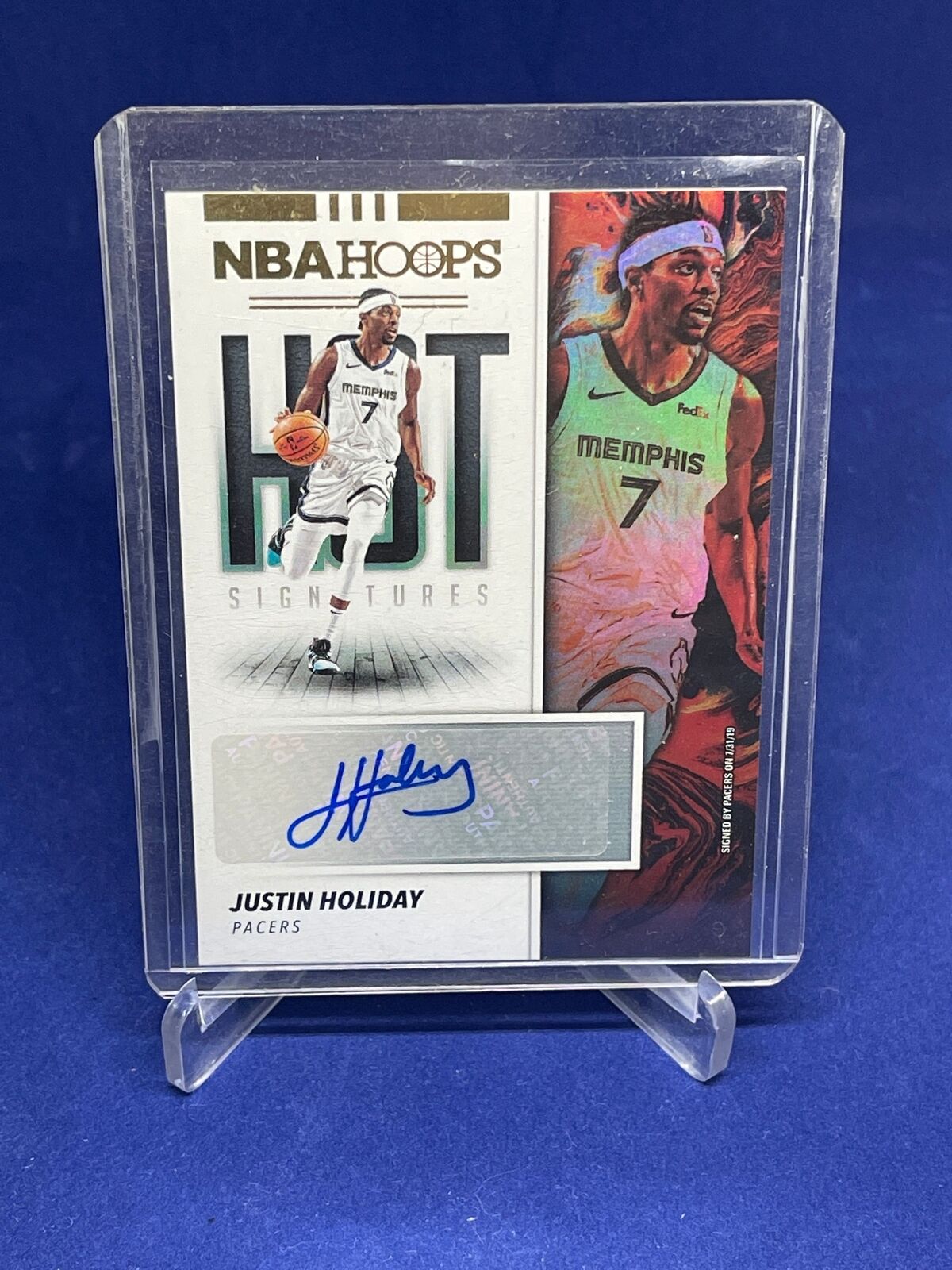 JUSTIN HOLIDAY 2019-20 PANINI NBA HOOPS HOT SIGNATURES AUTO
