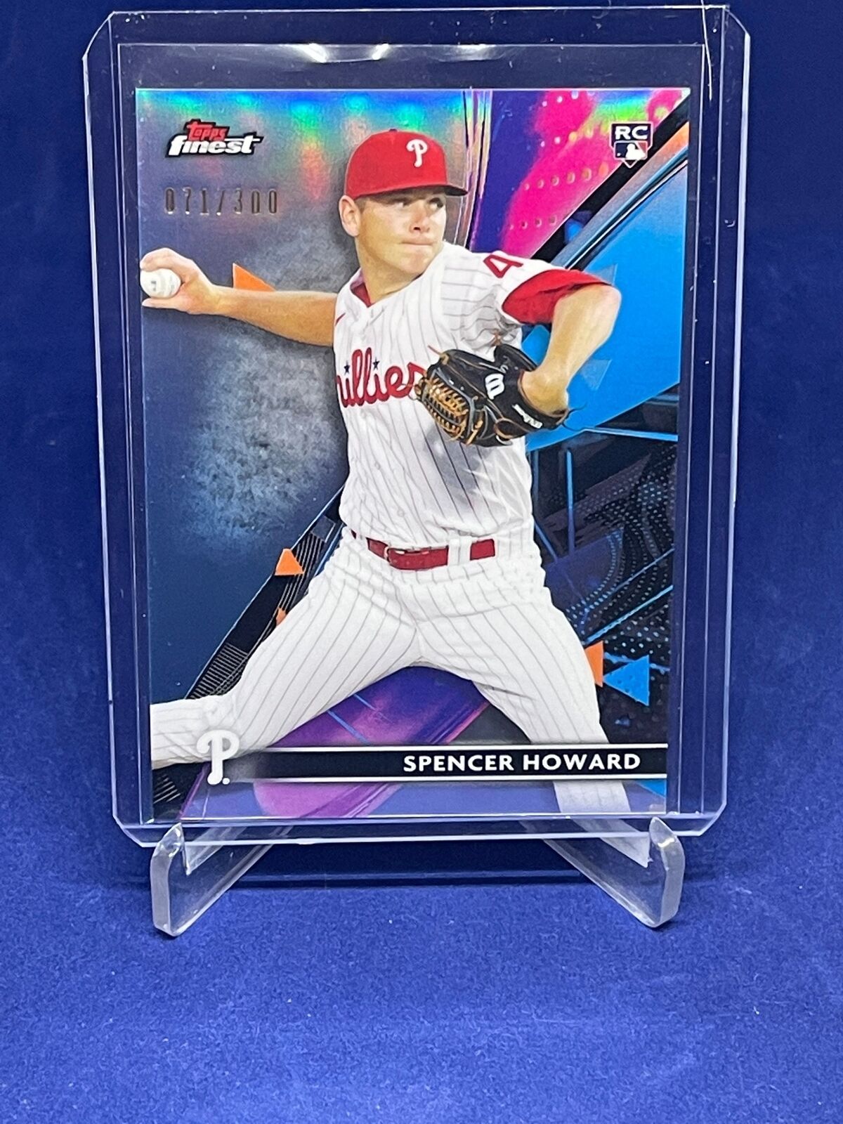 SPENCER HOWARD 2021 TOPPS FINEST BLUE REFRACTOR ROOKIE RC #D 71/300