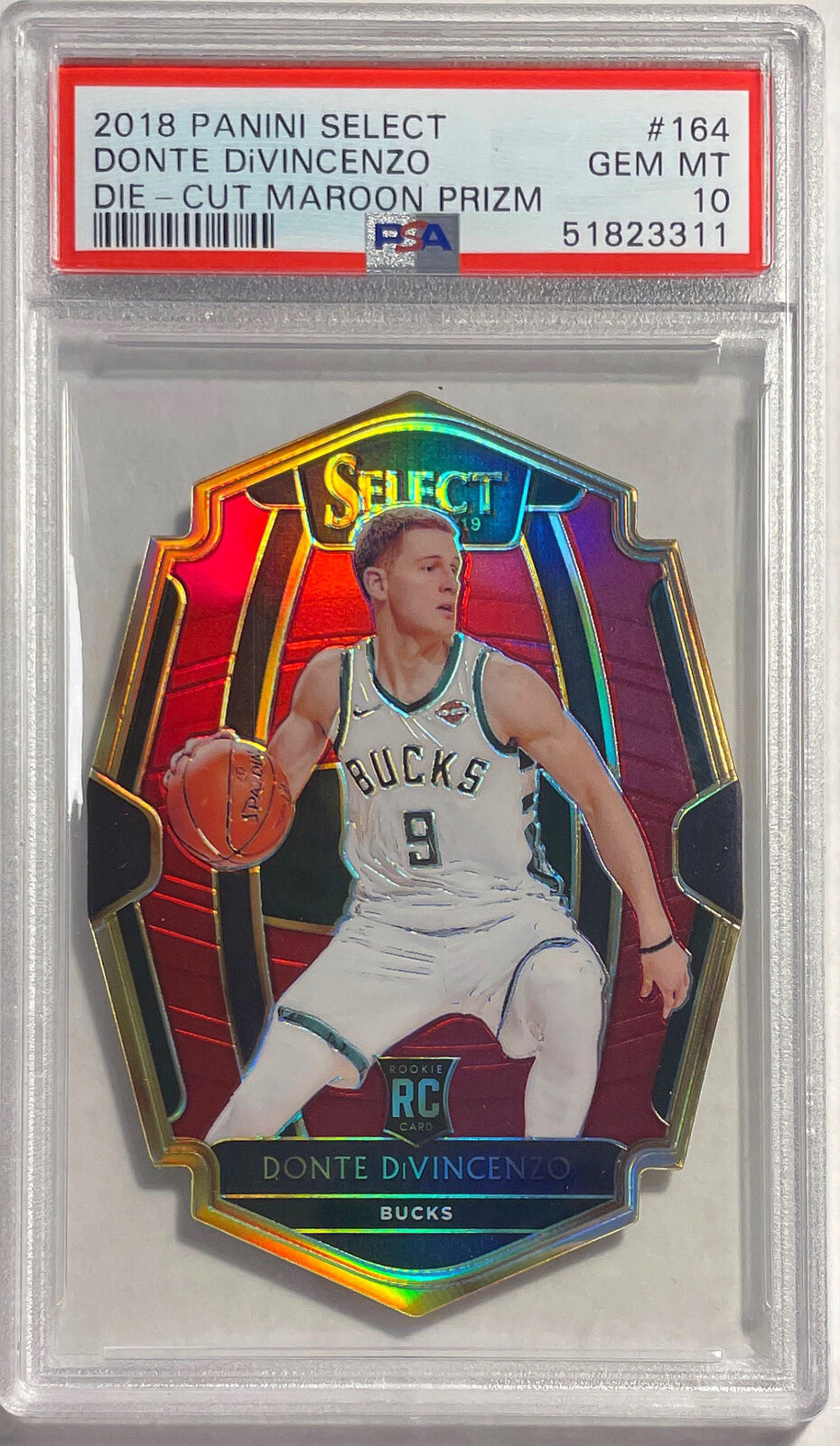DONTE DIVINCENZO 2018 SELECT DIE-CUT RED PRIZM RC #D /175 PSA 10 GEM MINT POP 3
