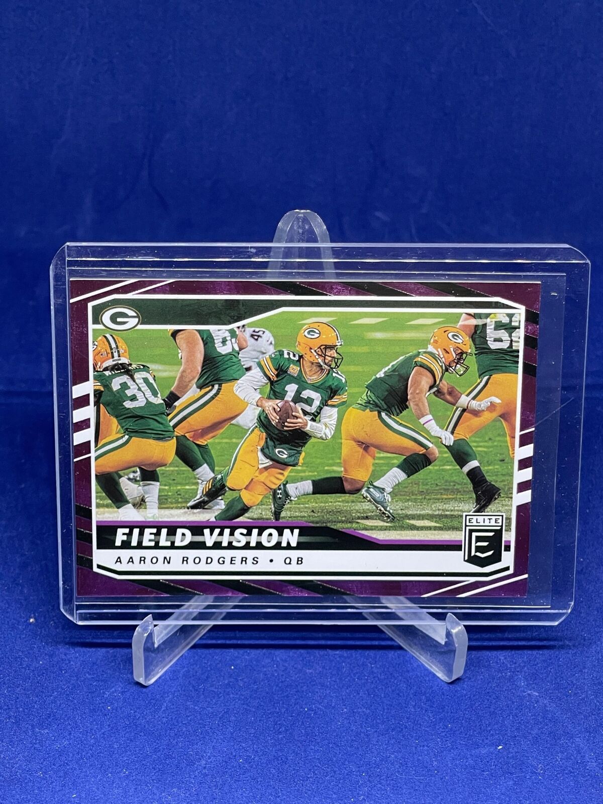 AARON RODGERS 2021 PANINI DONRUSS ELITE PURPLE #D 19/75