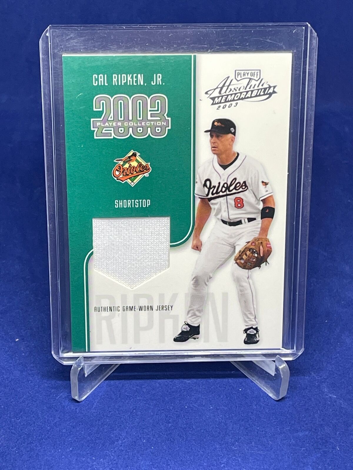 CAL RIPKEN JR 2003 PLAYOFF ABSOLUTE PLAYER COLLECTION JERSEY #D 27/75