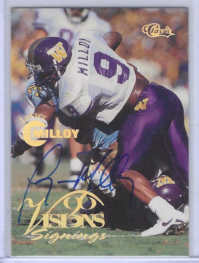 LAWYER MILLOY 1996 CLASSIC VISIONS ROOKIE AUTO RC