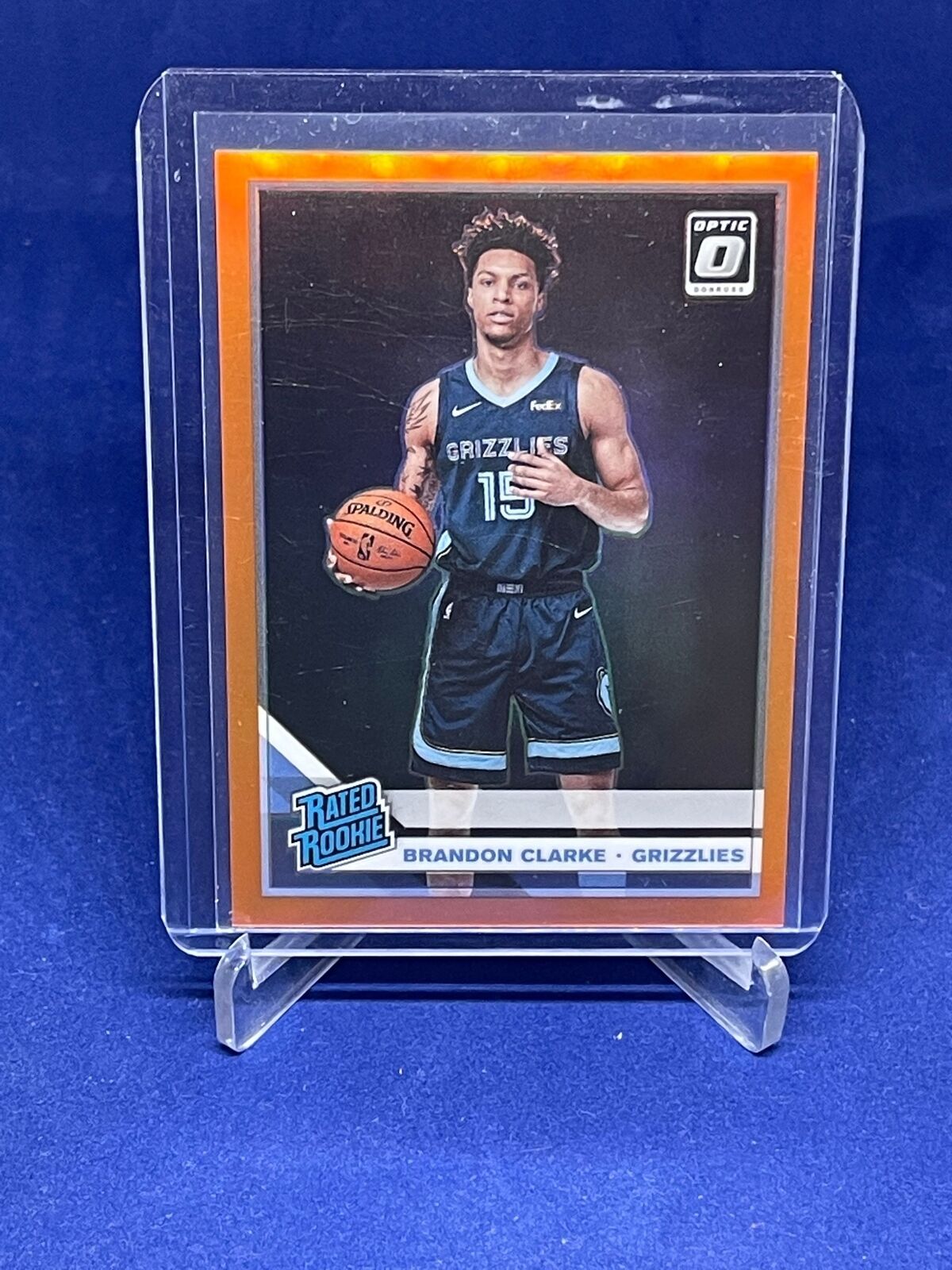 BRANDON CLARKE 2019-20 DONRUSS OPTIC RATED ROOKIE ORANGE HOLO RC #D 168/199