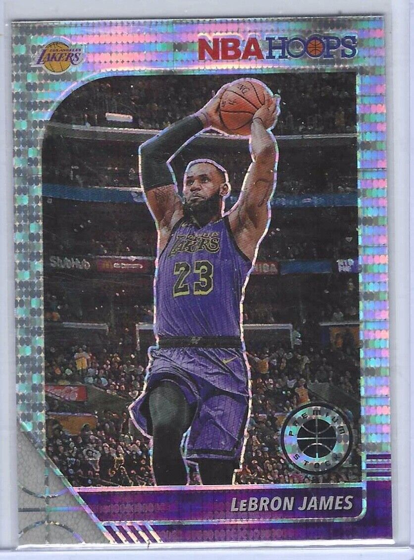 LEBRON JAMES 2019-20 NBA HOOPS PREMIUM SILVER PULSAR PRIZM #87