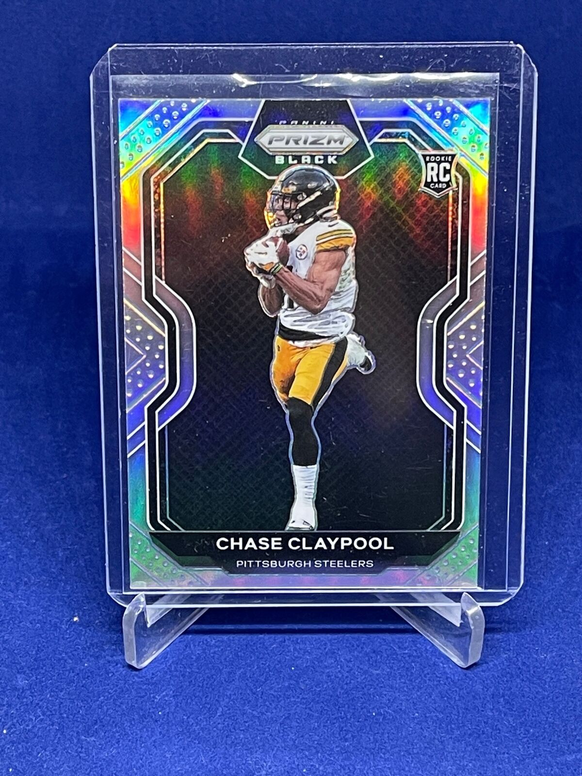 CHASE CLAYPOOL 2020 PANINI CHRONICLES PRIZM BLACK SILVER PRIZM ROOKIE RC