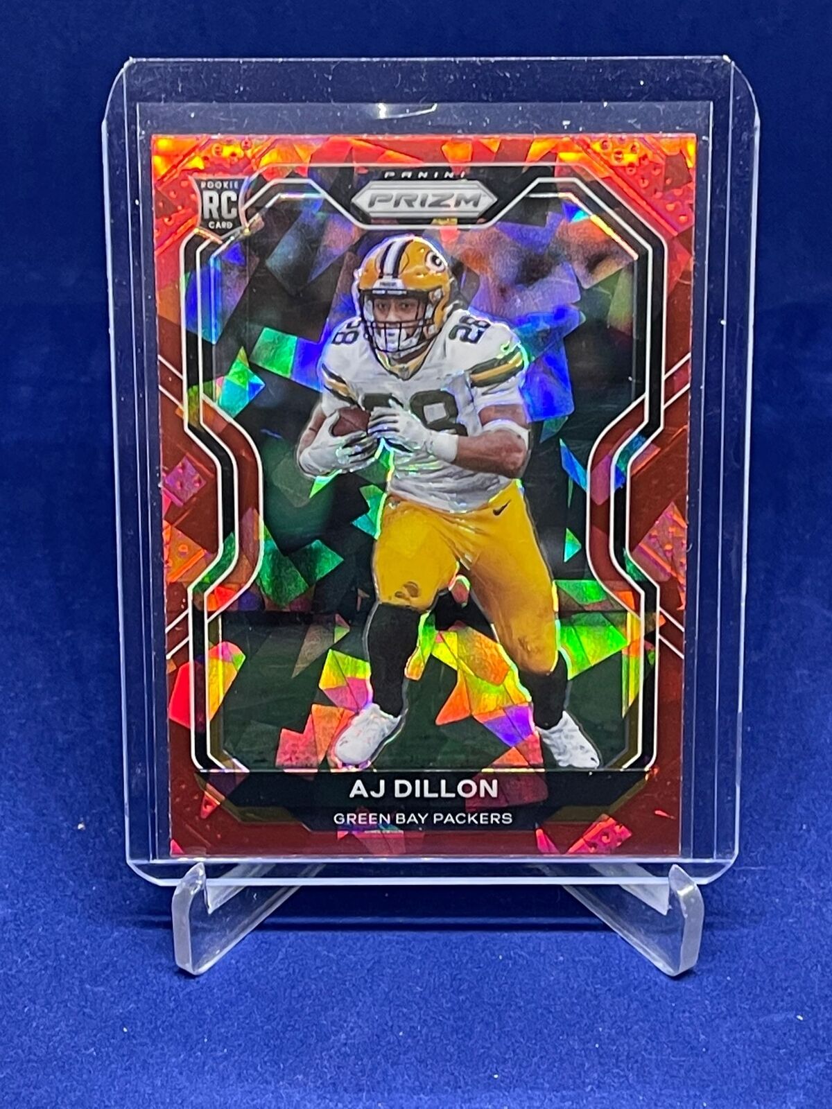 AJ DILLON 2020 PANINI PRIZM RED ICE PRIZM ROOKIE RC #364
