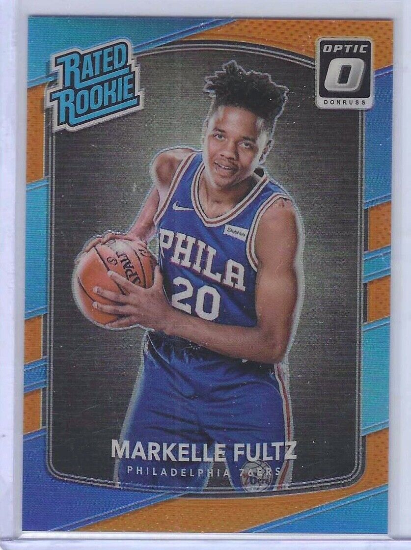 MARKELLE FULTZ 2017-18 DONRUSS OPTIC ORANGE HOLO RATED ROOKIE RC #D 146/199