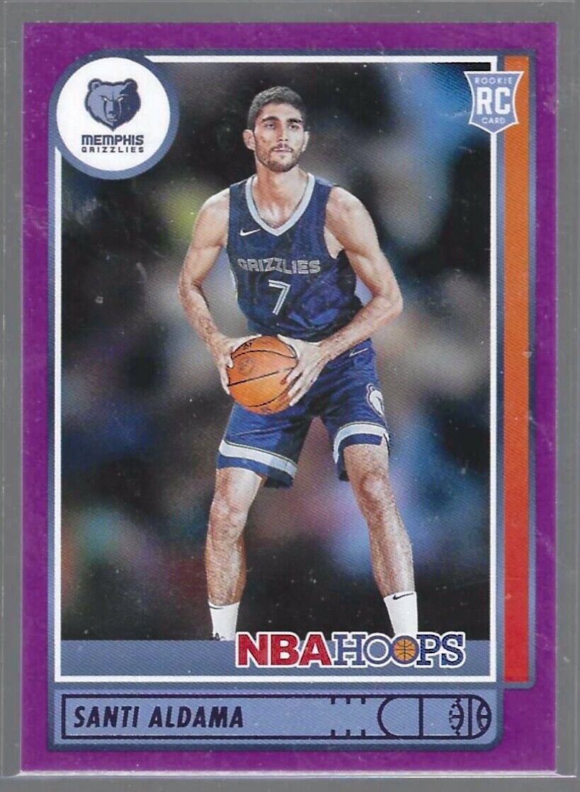 SANTI ALDAMA 2021-22 NBA HOOPS PURPLE SP ROOKIE RC #207