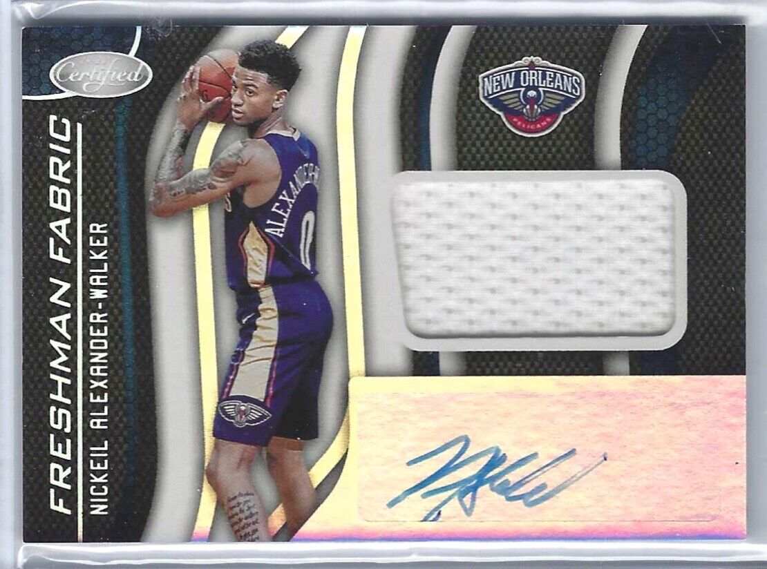 NICKEIL ALEXANDER-WALKER 2019-20 PANINI CERTIFIED ROOKIE PATCH AUTO RC #FF-NA