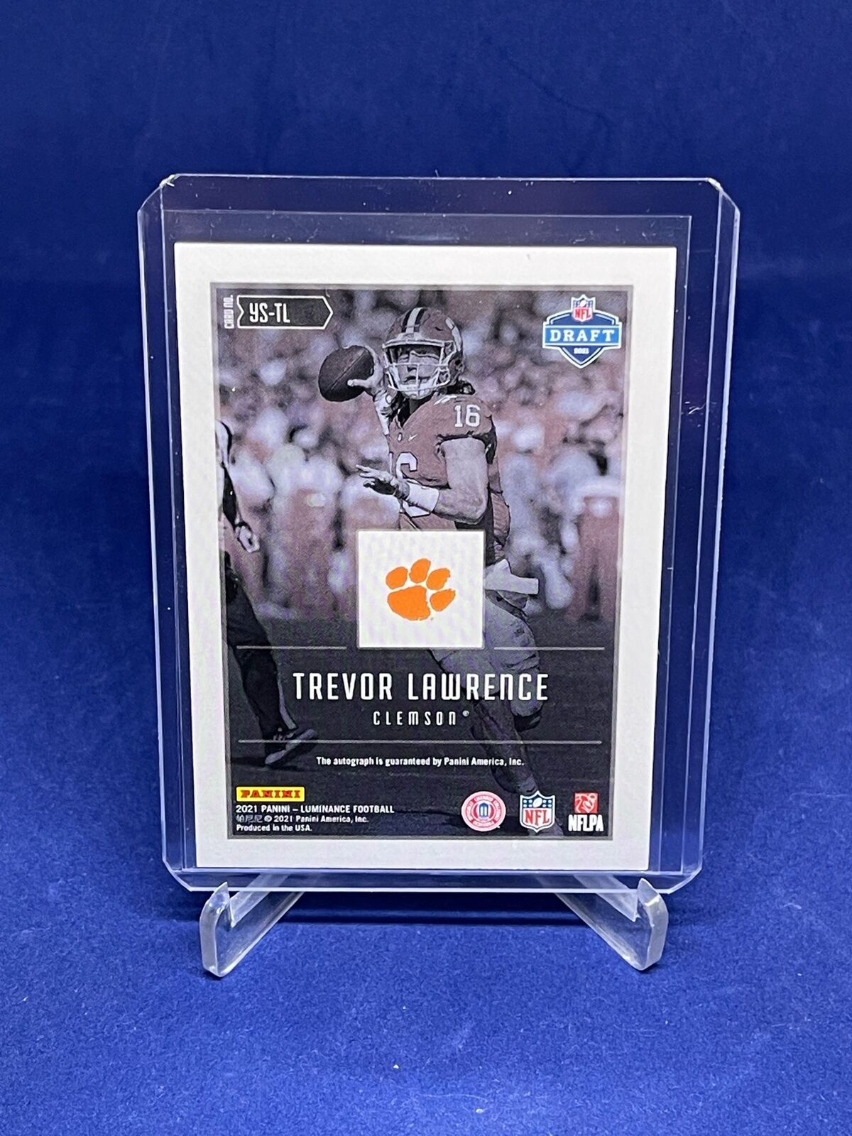 TREVOR LAWRENCE 2021 PANINI LUMINANCE RPS EDITION YEAR ONE GREEN ROOKIE AUTO RC