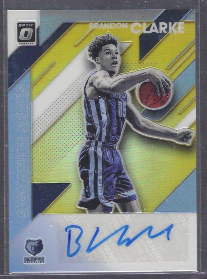 BRANDON CLARKE 2019-20 DONRUSS OPTIC GOLD HOLO SIGNATURE SERIES AUTO RC #D 05/10