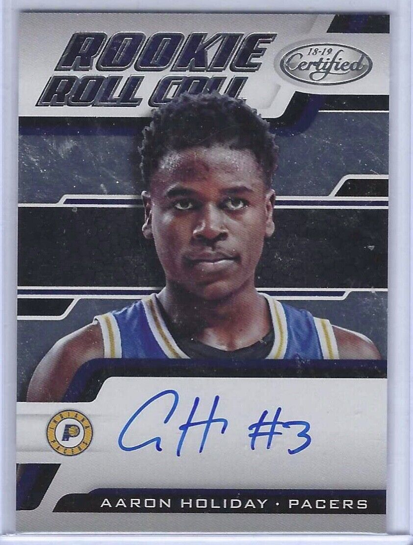 AARON HOLIDAY 2018-19 CERTIFIED ROOKIE ROLL CALL ROOKIE AUTO RC #RRC-AH