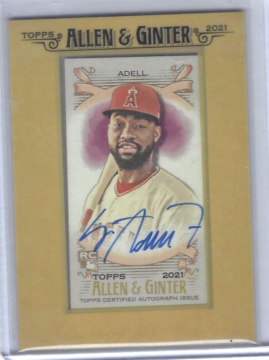JO ADELL 2021 TOPPS ALLEN AND GINTER MINI FRAMED ON CARD ROOKIE AUTO RC #FMA-JA