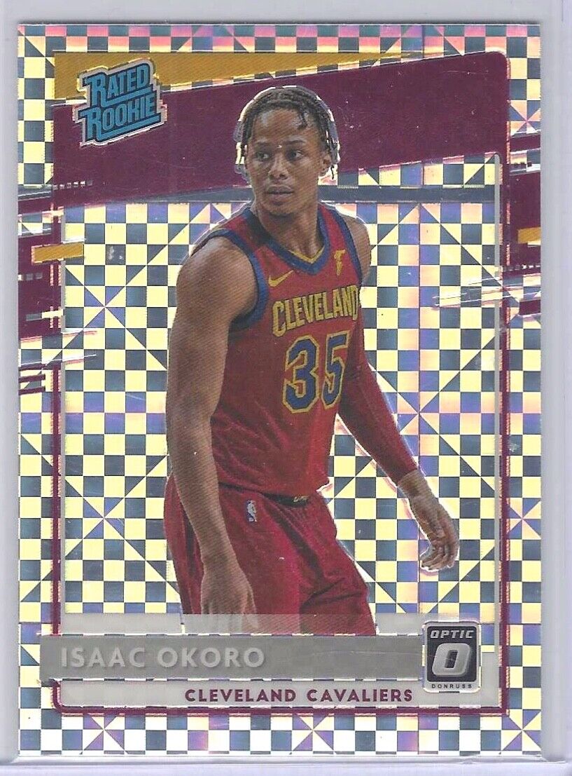 ISAAC OKORO 2020-21 DONRUSS OPTIC SILVER CHECKERBOARD SSP RATED ROOKIE RC #155