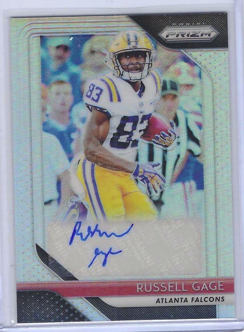 RUSSELL GAGE 2018 PANINI PRIZM SILVER PRIZM ROOKIE AUTO RC #RA-RGA