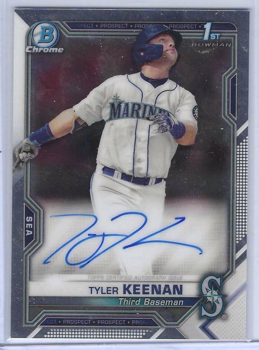 TYLER KEENAN 2021 BOWMAN CHROME 1ST BOWMAN PROSPECT AUTO #CPA-TK