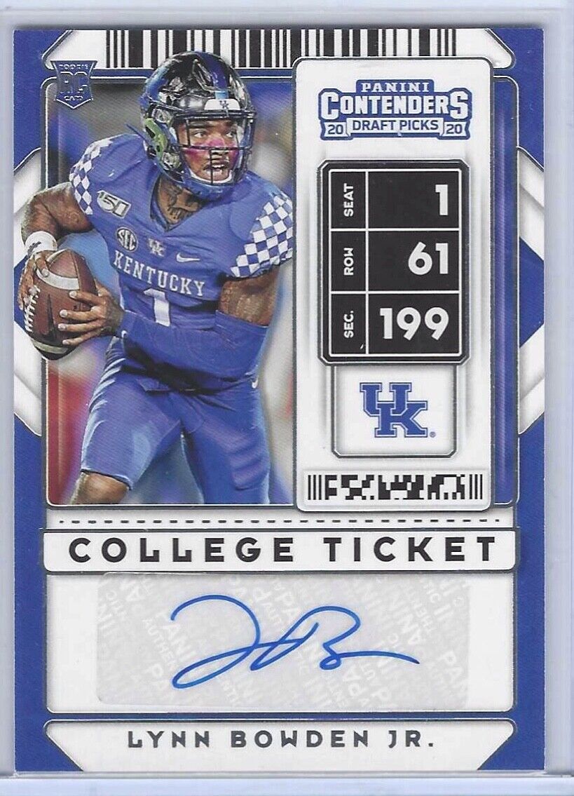 LYNN BOWDEN JR 2020 PANINI CONTENDERS DRAFT PICKS COLLEGE TICKET AUTO RC #132