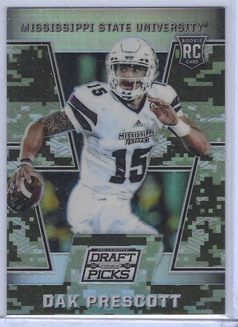 DAK PRESCOTT 2016 PANINI PRIZM DRAFT PICKS CAMO PRIZM RC #D 031/199