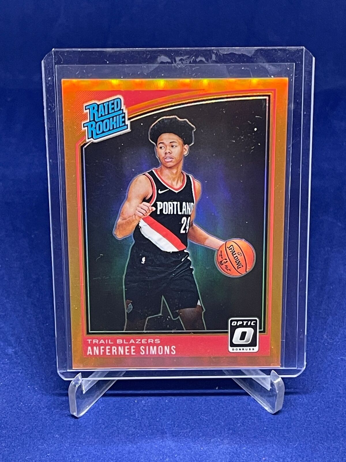 ANFERNEE SIMONS 2018-19 DONRUSS OPTIC RATED ROOKIE ORANGE HOLO RC #D 166/199