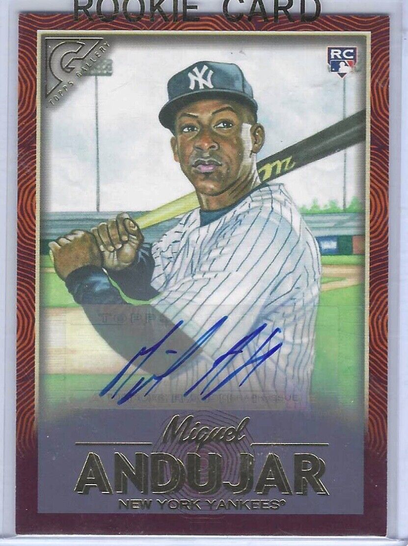 MIGUEL ANDUJAR 2018 TOPPS GALLERY GOLD ROOKIE AUTO RC #D 11/25