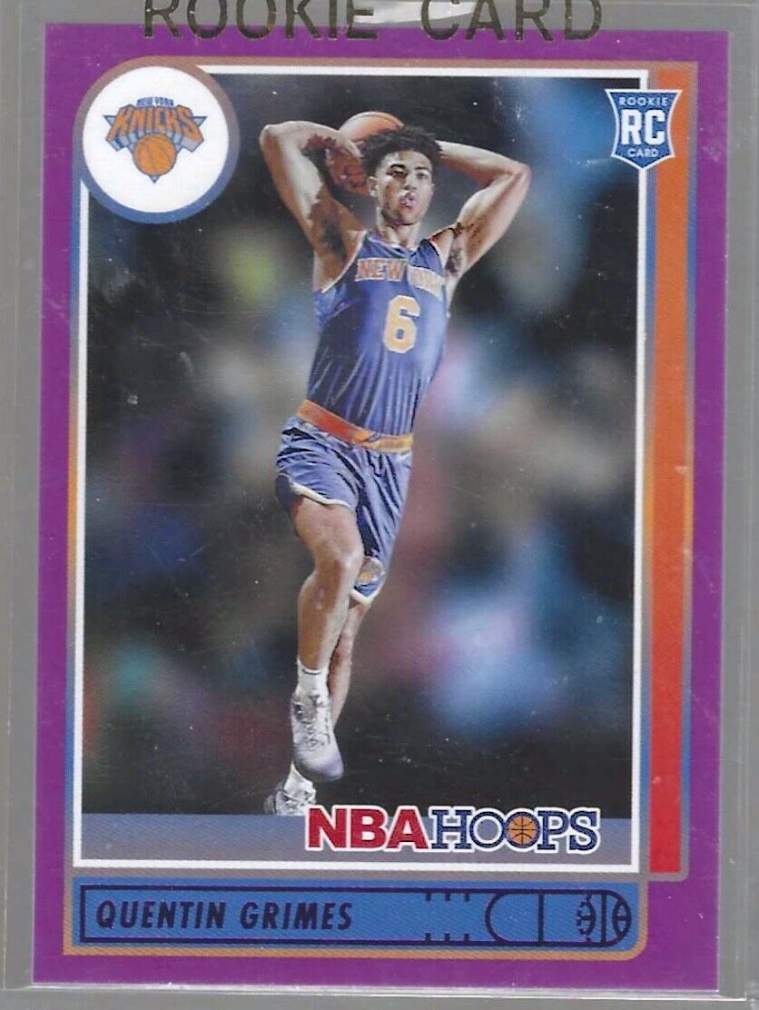 QUENTIN GRIMES 2021-22 NBA HOOPS PURPLE SP ROOKIE RC #206