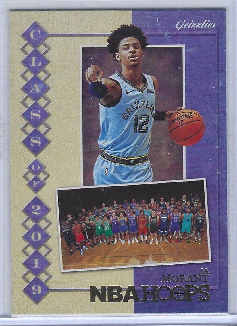 JA MORANT 2019-20 NBA HOOPS SILVER FOIL CLASS OF 2019 INSERT ROOKIE HOLO RC #9