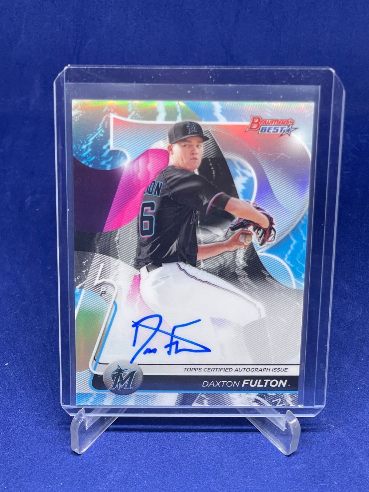 DAXTON FULTON 2020 BOWMANS BEST ON CARD AUTO REFRACTOR PROSPECT
