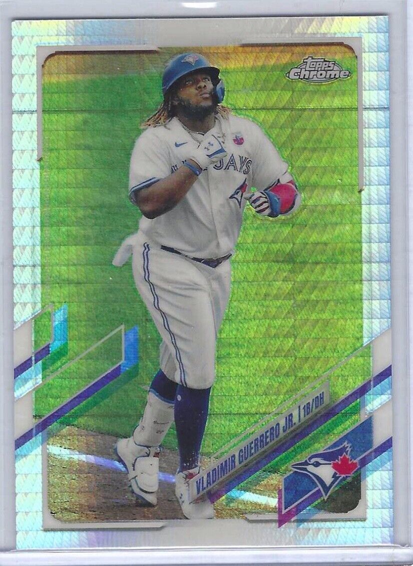 VLADIMIR GUERRERO JR 2021 TOPPS CHROME SILVER HYPER REFRACTOR #167