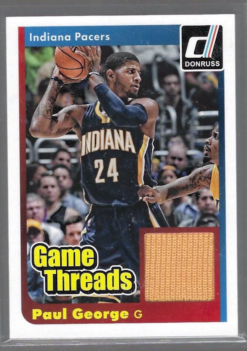 PAUL GEORGE 2014-15 PANINI DONRUSS GAME THREADS GAME WORN JERSEY #6