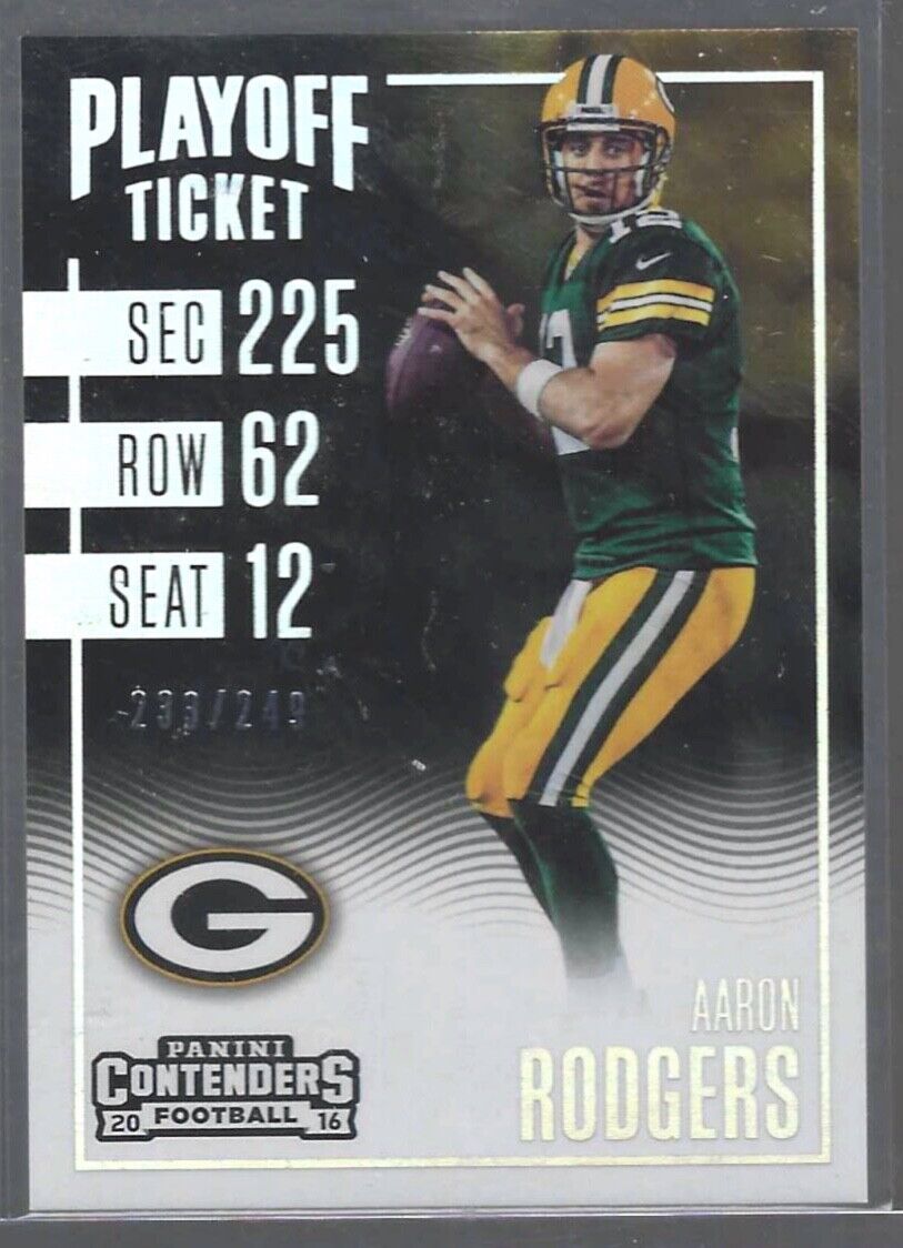 AARON RODGERS 2016 PANINI CONTENDERS PLAYOFF TICKET #D 233/249