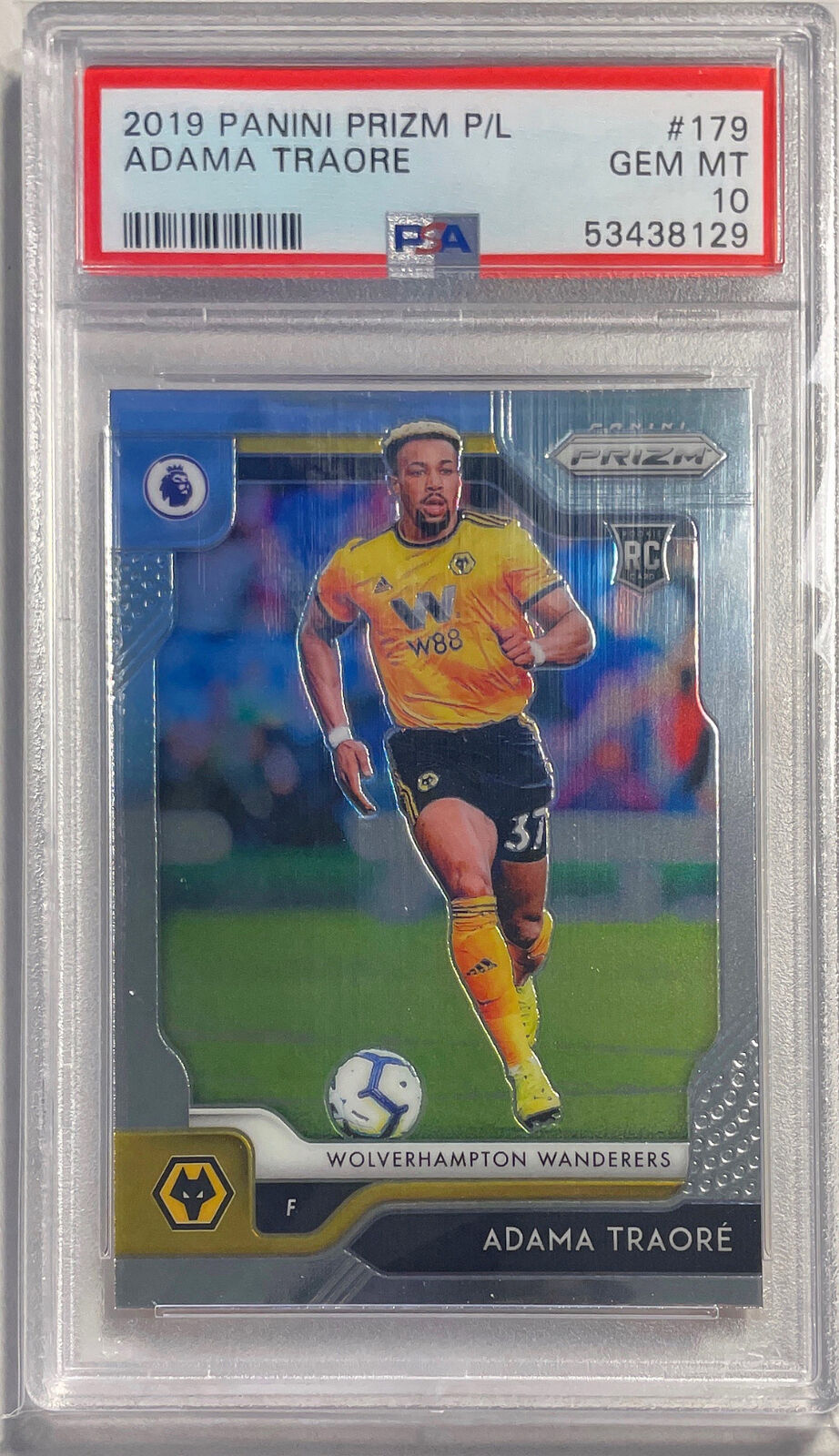 ADAMA TRAORE 2019 PANINI PRIZM PREMIER LEAGUE RC #179 PSA 10 GEM MINT POP 6