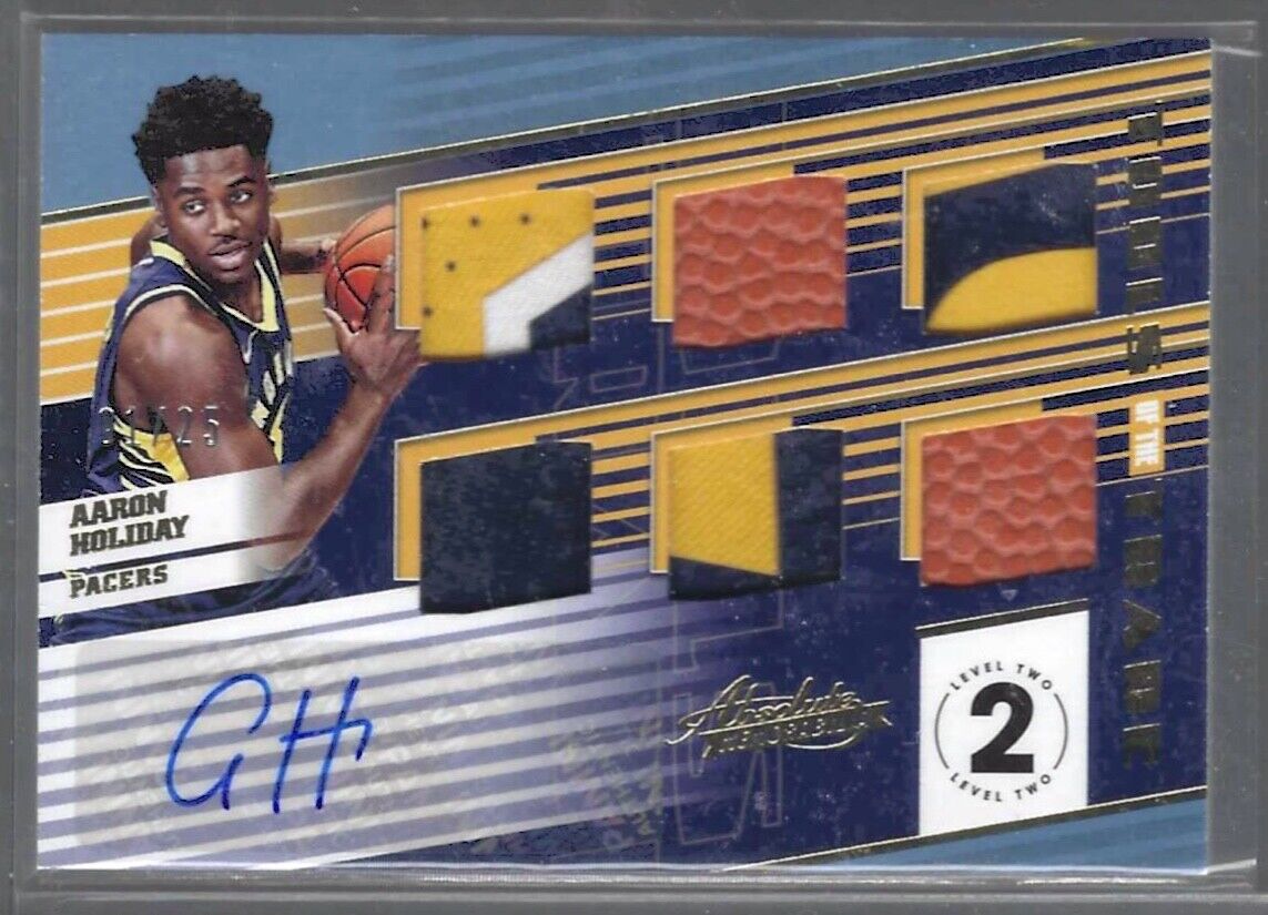 AARON HOLIDAY 2018-19 ABSOLUTE TOOLS OF THE TRADE SIX PATCH AUTO RC #D 01/25