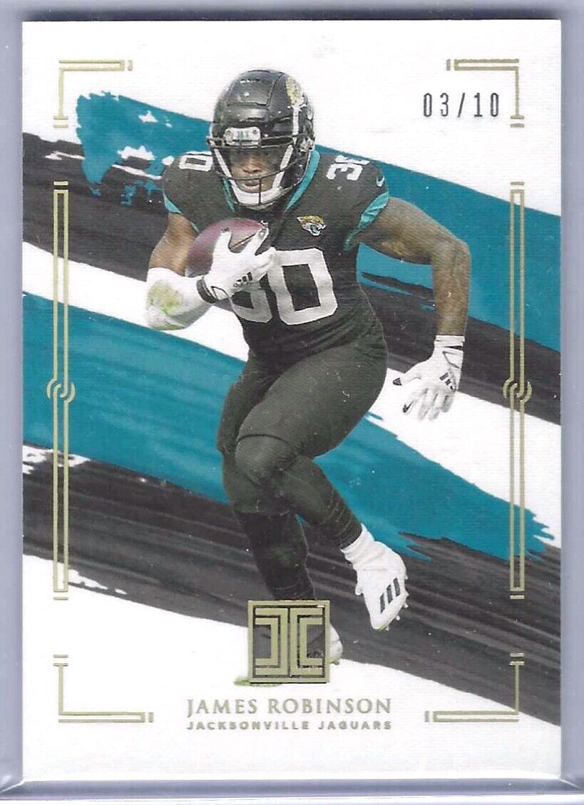 JAMES ROBINSON 2021 PANINI IMPECCABLE GOLD FOTL BASE #D 03/10