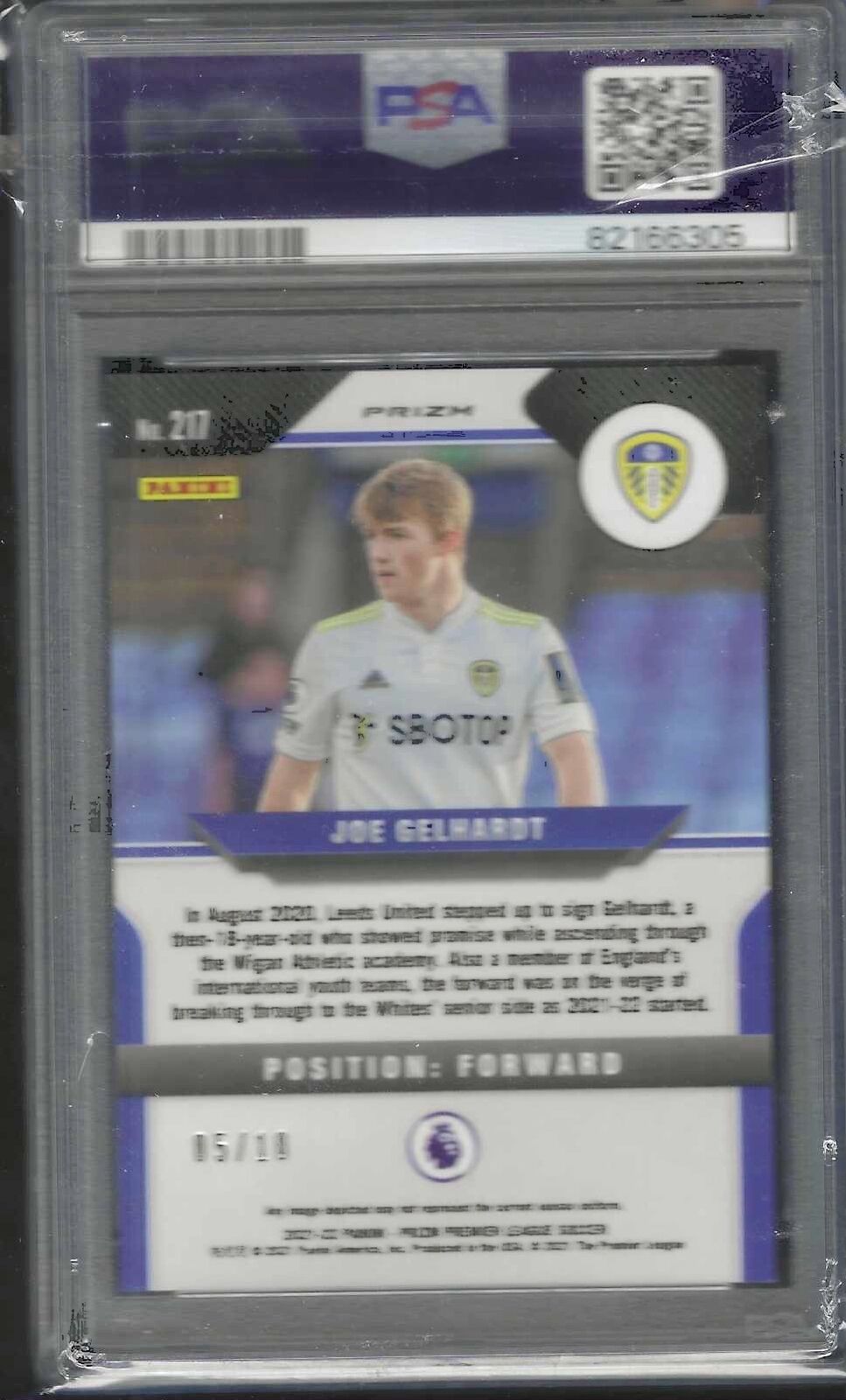 JOE GELHARDT 2021 PANINI PRIZM GOLD PRIZMS ROOKIE RC /10 PSA 10 GEM MINT POP 2