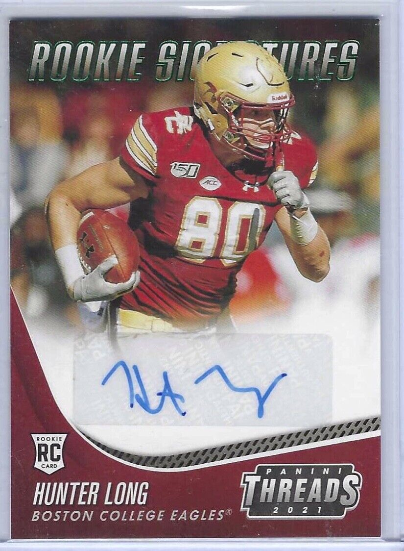 HUNTER LONG 2021 PANINI CHRONICLES THREADS ROOKIE AUTO RC #TS-HTL