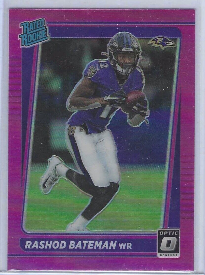 RASHOD BATEMAN 2021 DONRUSS OPTIC PREVIEW PINK PRIZM RATED ROOKIE RC #P-265
