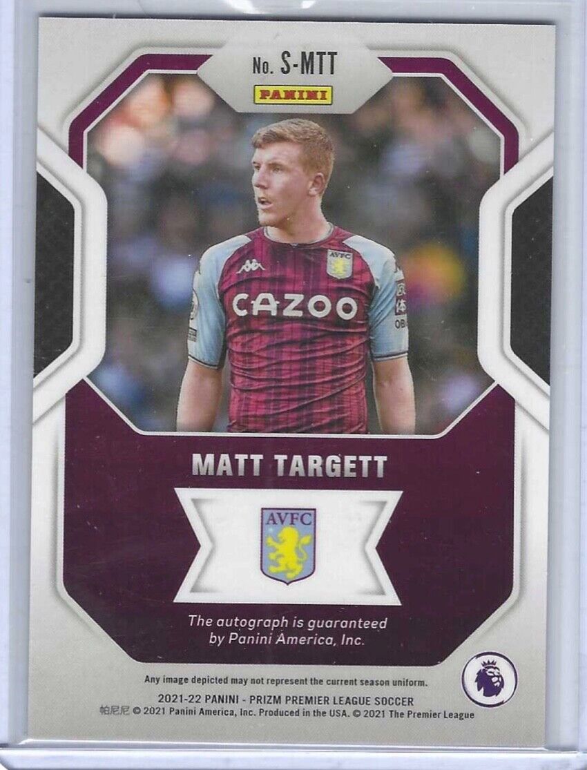 MATT TARGETT 2021-22 PANINI PRIZM EPL SIGNATURES AUTO #S-MTT