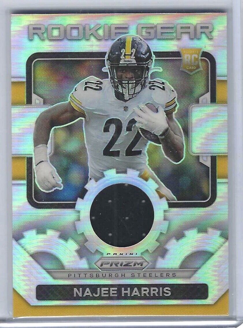 NAJEE HARRIS 2021 PANINI PRIZM SILVER PRIZM ROOKIE GEAR JERSEY PATCH RC #RG-13
